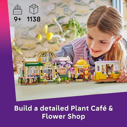 LEGO Friends Plant Café &amp Flower Shop Pretend Play Building Toy - Playset with 4 Minidolls and Cat Toy for Creative Storytelling - Birthday Gift Idea for Girls and Boys Ages 9 and Up - 42671