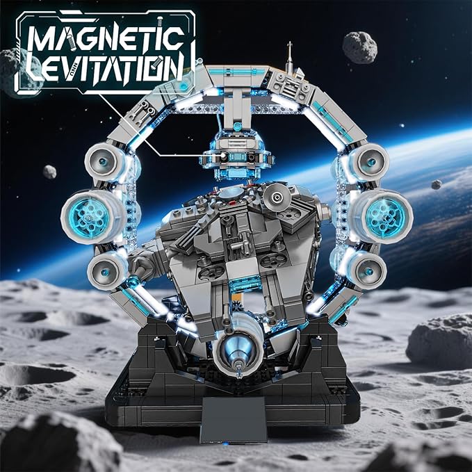 Magnetic Levitation Orbital Station Spaceship Building SetSci Fi Space Building Blocks for Enthusiasts Adult Spaceship Model Creative Gifts