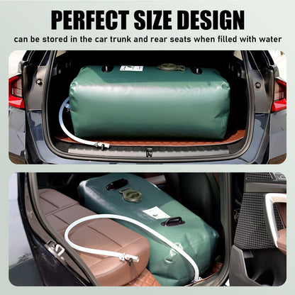 LATHEVEE Drinking Water Storage Bladder,25 Gallon Portable Water Bladder Tank, RV Water Tank, Can Be Used for Storing Drinking Water, Camping, Traveling, Wilderness Survival Patrols, Etc.