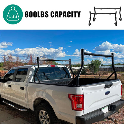 OUTPRIZE Non-Drilling Truck Rack, Heavy Duty Steel Extendable Truck Bed Ladder Rack, Fit for 52" to 71" Wide Truck Bed, 800 lb. Capacity