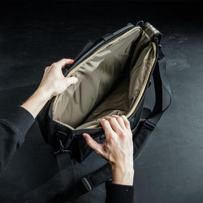 Eberlestock Executive Brief - CCW Compartment Brief Case - EDC Organization Work Pack - 500D Cordura Nylon - 10" H x 6" D x 17.5" L - Dry Earth