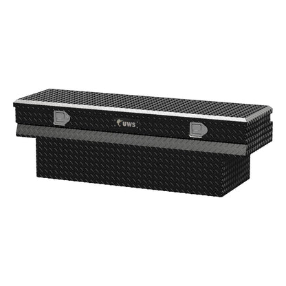 UWS EC20342 60-Inch Gloss Black Heavy-Wall Aluminum Notched Truck Storage Box, RigidCore Lid