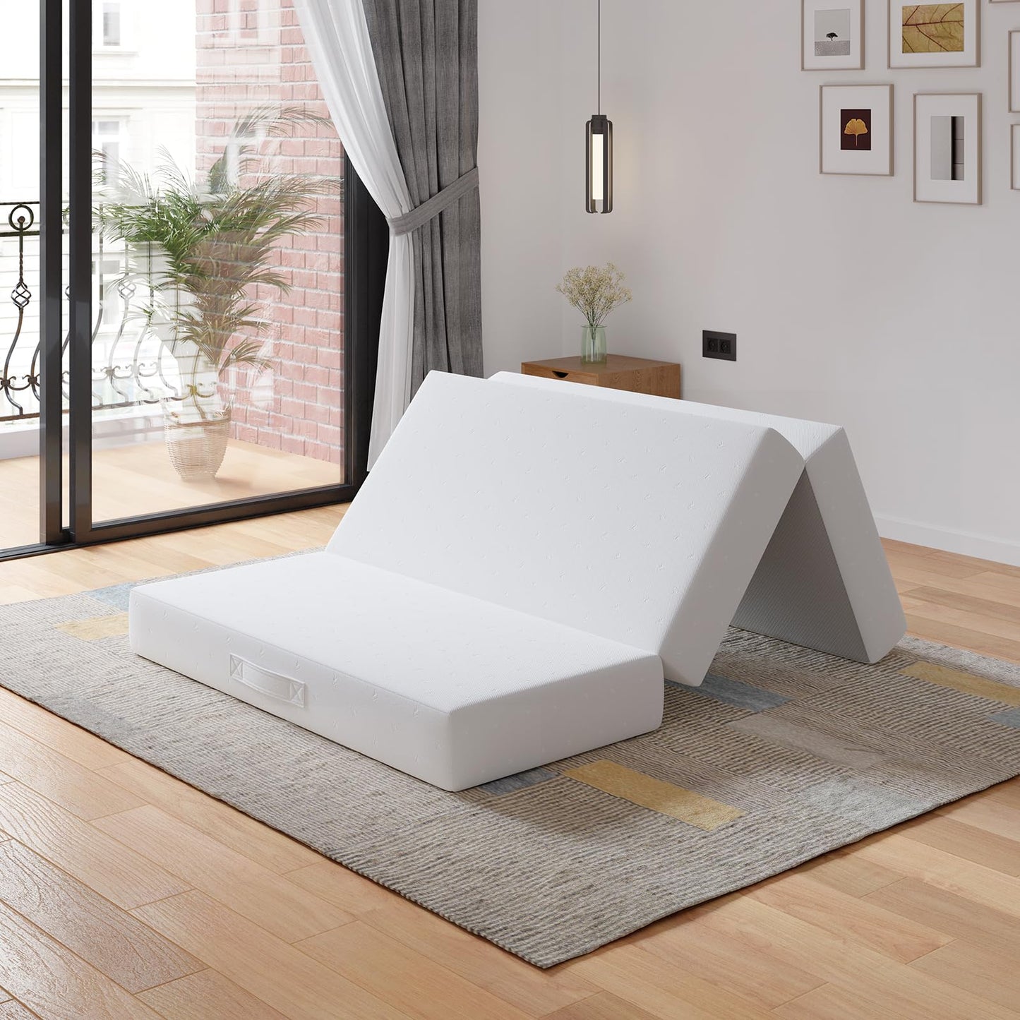Novilla Foldable Mattress Full | 6 inch Folding Mattress Floor Sofa | Trifold Mattress Suitable for Murphy Bed, Day Bed, Camping, RV | High Support | Certified Material | 75"x54"x6"