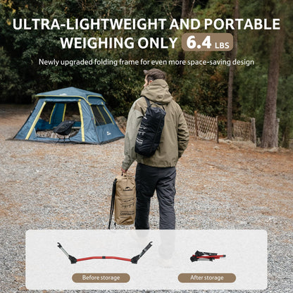 Naturehike ArmyWild Folding Camping Cot, Height Adjustable Ultralight Widen Backpacking Cot, Portable Camping Bed for Camping Hiking Travel Home（Upgraded Khaki）