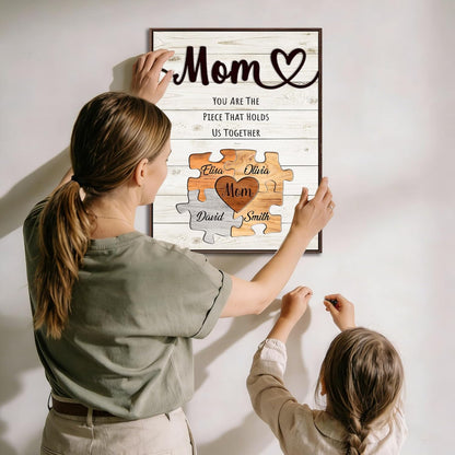 Skiennix Personalized Mother's Day Gift - Custom Puzzles & Canvas Prints for Mom | Unique Wall Art Decor