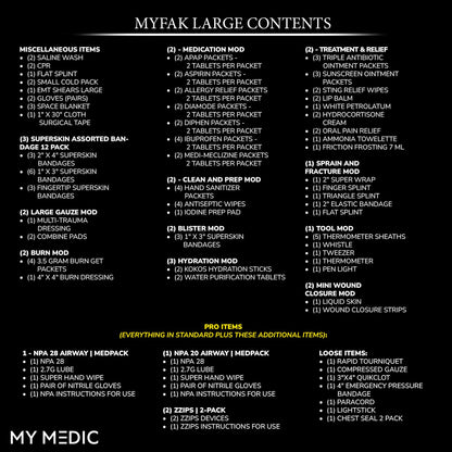 My Medic MYFAK Large Standard - HSA FSA First Aid Kit - Comprehensive Home Medical Kit with 150 Items - IFAK for Camping Car or Boat - Red