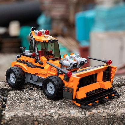 Block Builder Bulldozer Block Set (521pcs) and Construction Forklift. Two Building Kits in one Set! Toy Blocks Suitable for Boys and Girls.