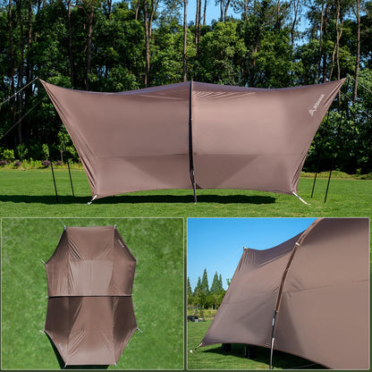 BISINNA Camping Tarp 18x13ft Car Awning Waterproof Hammock Rain Fly Sun Shade Rain Protection Canopy for Outdoor Beach Picnic
