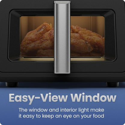 Chefman Air Fryer 9 Qt | TurboFry 7-in-1 High-Powered 450°F Cooking for Crispier and Even Results | XL Basket with Viewing Window | Air Fry, Bake, Broil, Reheat, Dehydrate, Defrost, Keep Warm