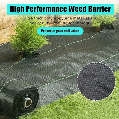 Premium Weed Barrier Landscape Fabric 6.5x330ft- Heavy Duty 3.2oz - Weed Control Fabric with High Permeability - Ideal for Flower Beds and Driveways - Ground Cover