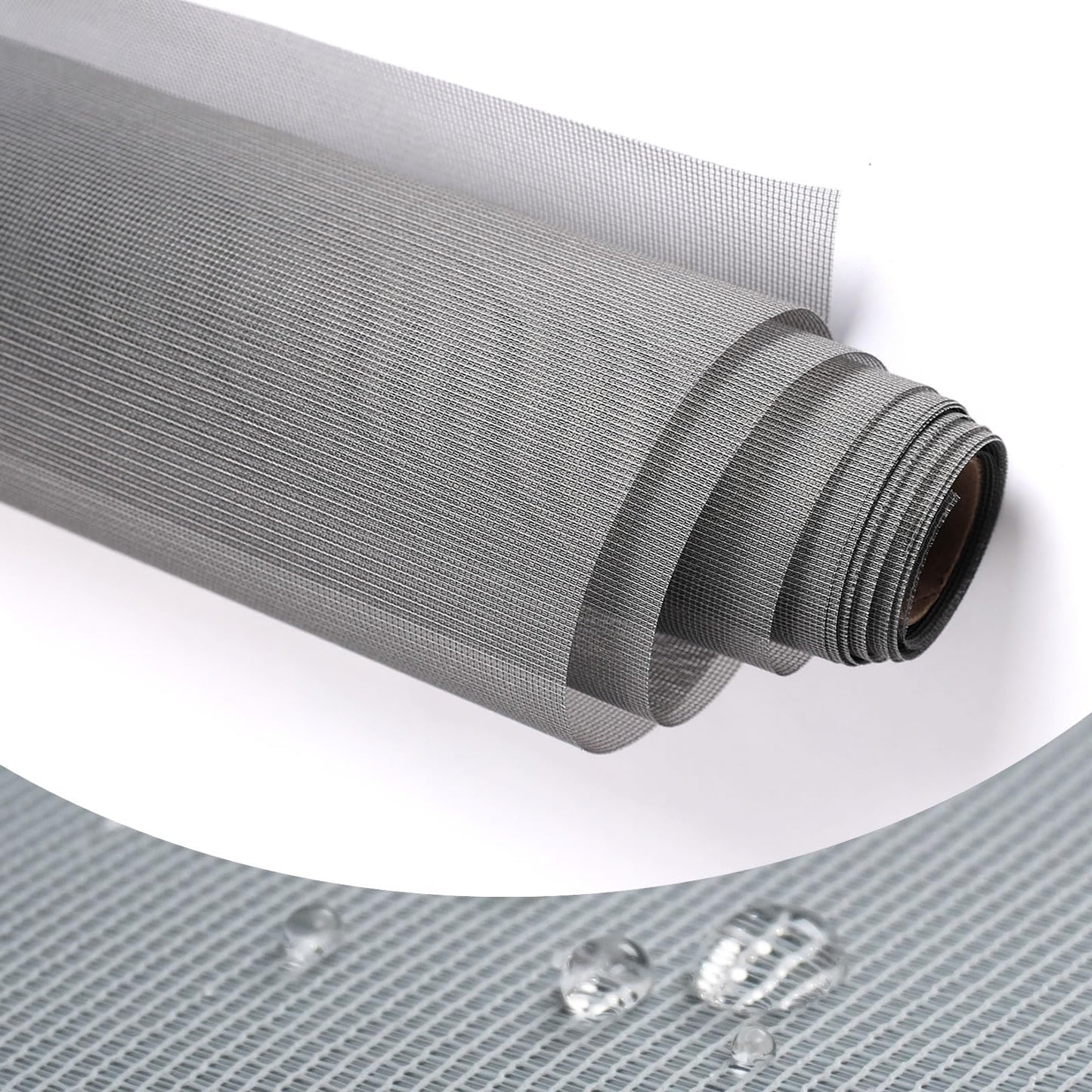 High Density dustproof and Pollen Proof net Window Screen mesh roll Used to Replace Screen Windows and Doors (Grey high-Density mesh,787''×37''(2000×95cm)