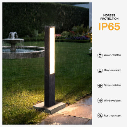 MVBT 39.4" Landscape Path Lights, AC100-240V Outdoor Pathway Lights Wired, Bollard Light IP65 Waterproof, Modern Driveway Light, LED Bollard Landscape Lighting Walkway Lamp for Lawn Patio Garden Yard