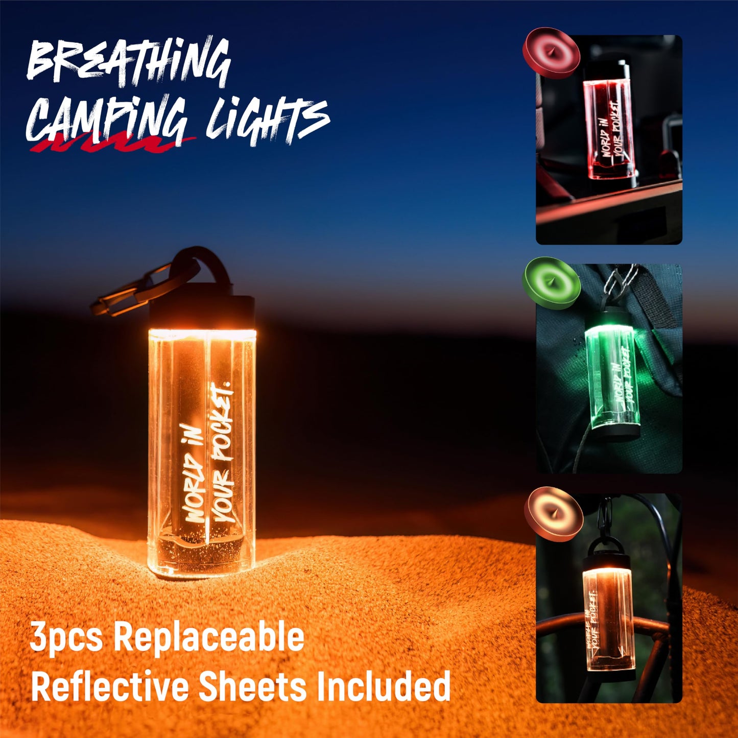 VSGO Pocket Ranger 35L Outdoor Photography Backpack & 5-in-1 Rechargeable Camping Lantern Set – Versatile Backpack and Multi-Function Lantern for Photography, Hiking, and Camping