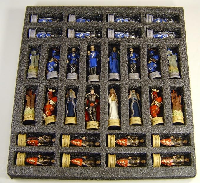 HPL King Arthur/Sir Lancelot Medieval Times Camelot Chess Men Set- NO Board