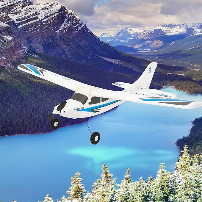 Global Hawk 2.4 GHz 1.2m RC Seaplane Smart Trainer Airplane- 4 Channel Remote RTF- Lithium Battery and Optional Floats Included