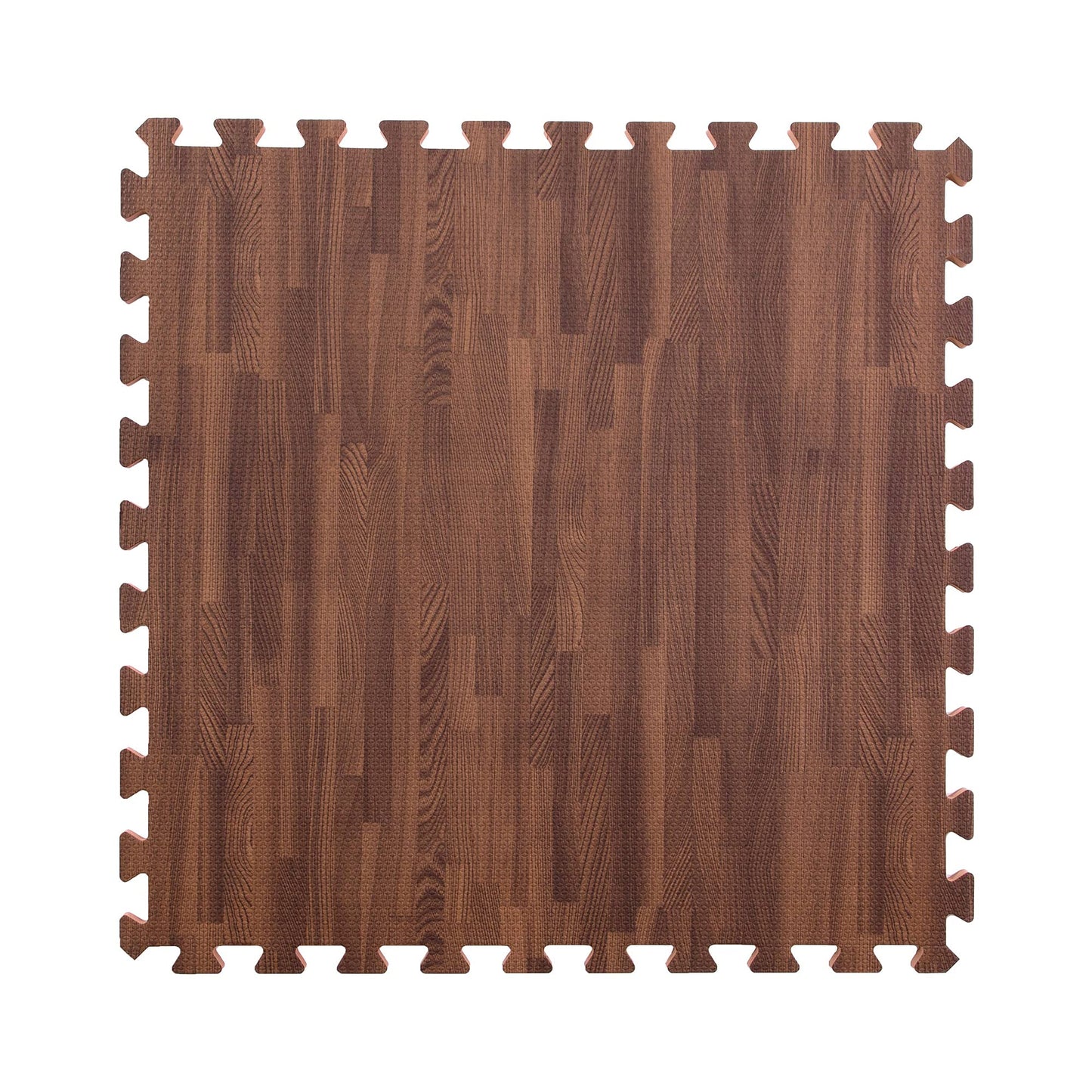 IncStores Premium Soft Wood Print Foam Flooring Tiles | Interlocking Foam Tiles for Home, Gym, Training and Yoga | 5/8" - Dark Oak, 48 Square Feet