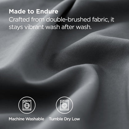 Bedsure Pillow Cases - Super Soft Dark Grey Brushed Microfiber Set of 2 | 20x26 Inches, Wrinkle & Fade Resistant
