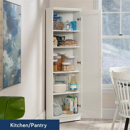 Sauder Homeplus Corner Cabinet, Soft White Finish