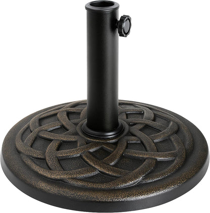 Backyard Expressions Umbrella Base - 21 Pound Heavy-Duty Bronze Design for Stability