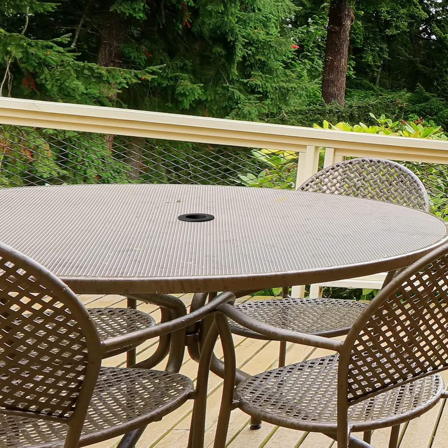 Outus Umbrella Stabilizer Sleeve - Patio Table Umbrella Hole Ring for 2 to 2.5 Inch Holes | Black, 2 Pieces