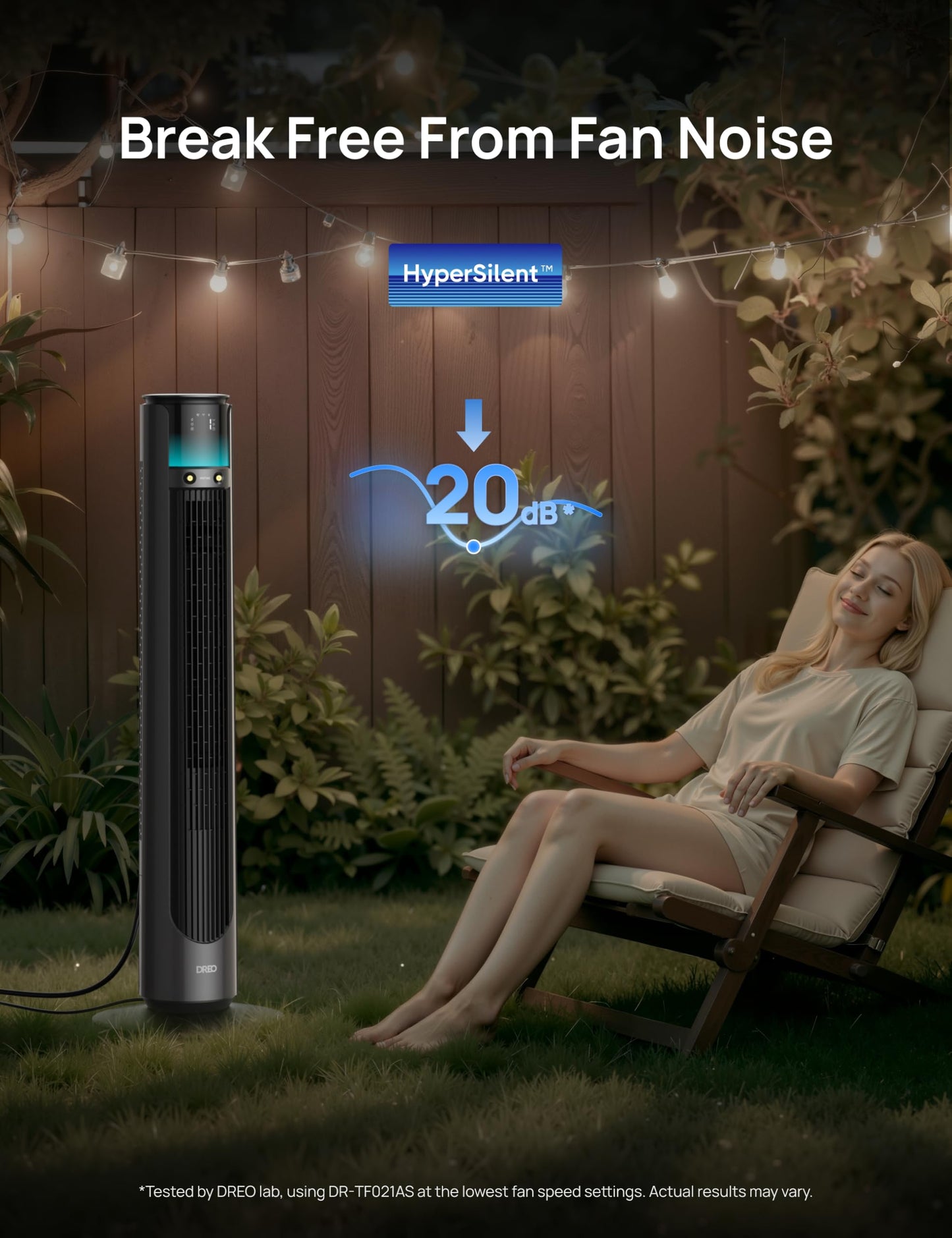 DREO TurboCool Outdoor Misting Fan 711AS, 33 ft/s High Velocity, 12 Speeds, 4 Modes Smart Standing Floor Fan, 150° Customizable Oscillating, 20 dB Quiet DC Motor for Bedroom, Weather Resistant