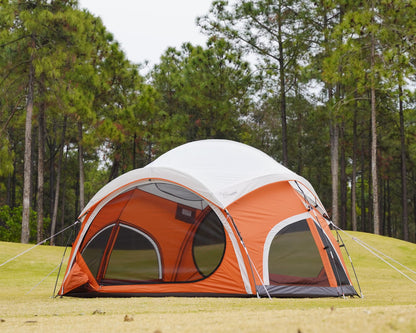 Vidalido 3-4 Person Camping Tent with 2 Large Mesh Door 4 Mesh Window Family Tents, Double Layer Waterproof Portable Easy Setup Camp Tent, Canvas Dome Tents for Camping Outdoor Hiking and Backpacking