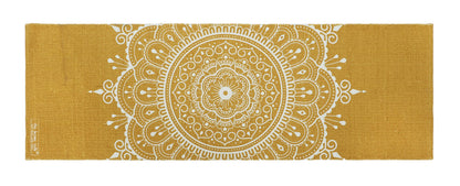 The Home Talk Yoga Mat, 100% Organic Foldable Thick Mat for Travel, Yoga Mat for Exercise with Carry Strap, Skid Free Yoga Block for Pilates, Training Mats Cotton Weave, 24"x72" - Yellow