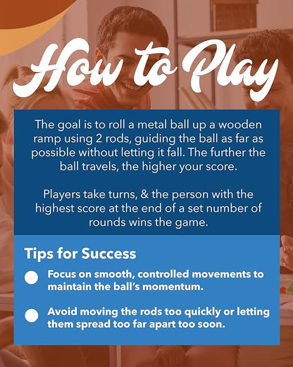 WE Games Shoot the Moon Game (20 Count) Large 18 inch Size Solid Natural Wood Retro Games for Adults Classic Table Top Board Game
