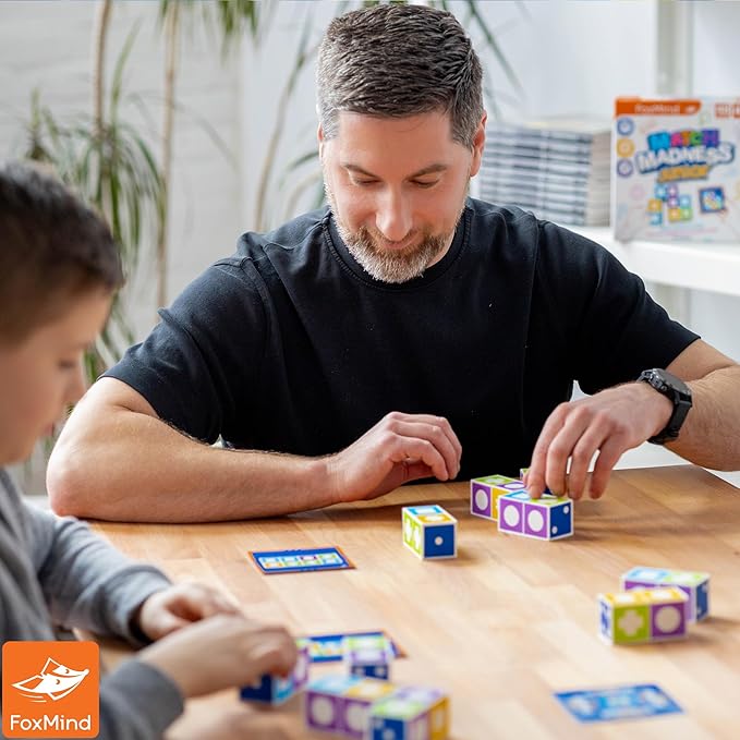 FoxMind Games: Match Madness Junior A Pattern Matching Puzzle Game Make The Match in a Flash Develops Visual Recognition and fine Motor Skills Play with up to 4 Players for Ages 4 and up