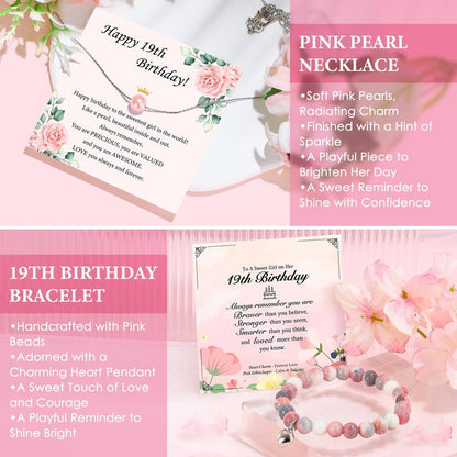 19 Year Old Girl Birthday Gift Ideas Happy 19th Birthday Gifts for Girls Unique Gifts for 19 Year Old Female, Women, Daughter, College Girls Cool 19th Decorations Gift Box with Tumbler Makeup Bag