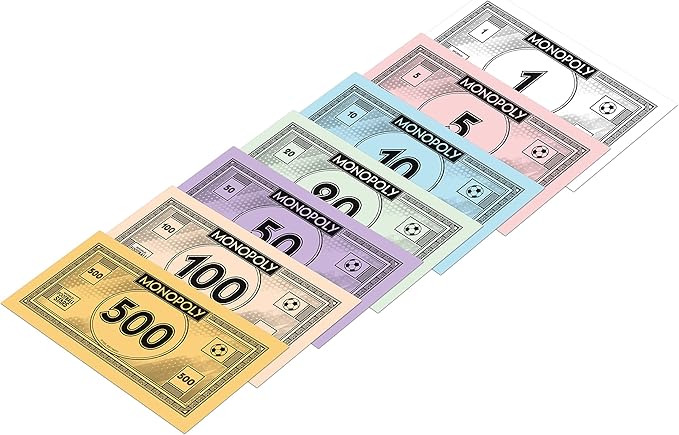 Winning Moves World Football Stars Monopoly Board Game Play with Cristiano Ronaldo Lionel Messi Harry Kane and Salah Gift for Ages 8 Plus Blue