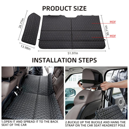 ABE Non-Inflatable Car Mattress,Double-Sided Folding Car Bed Mattress SUV,Portable SUV Mattress,Camping Mattress Back Seat,Back Seat Extender for Dogs(Dinosaur World)
