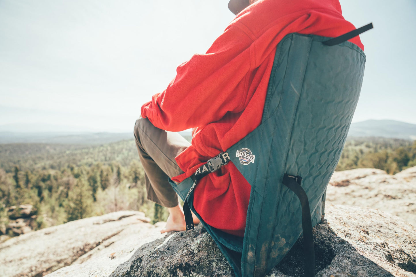 Crazy Creek HEX 2.0 PowerLounger for Day Hiking & Backpacking Trips, 250 LBS Weight Capacity, Adjustable Straps, Compact Design, Water-Resistant Olive/Slate