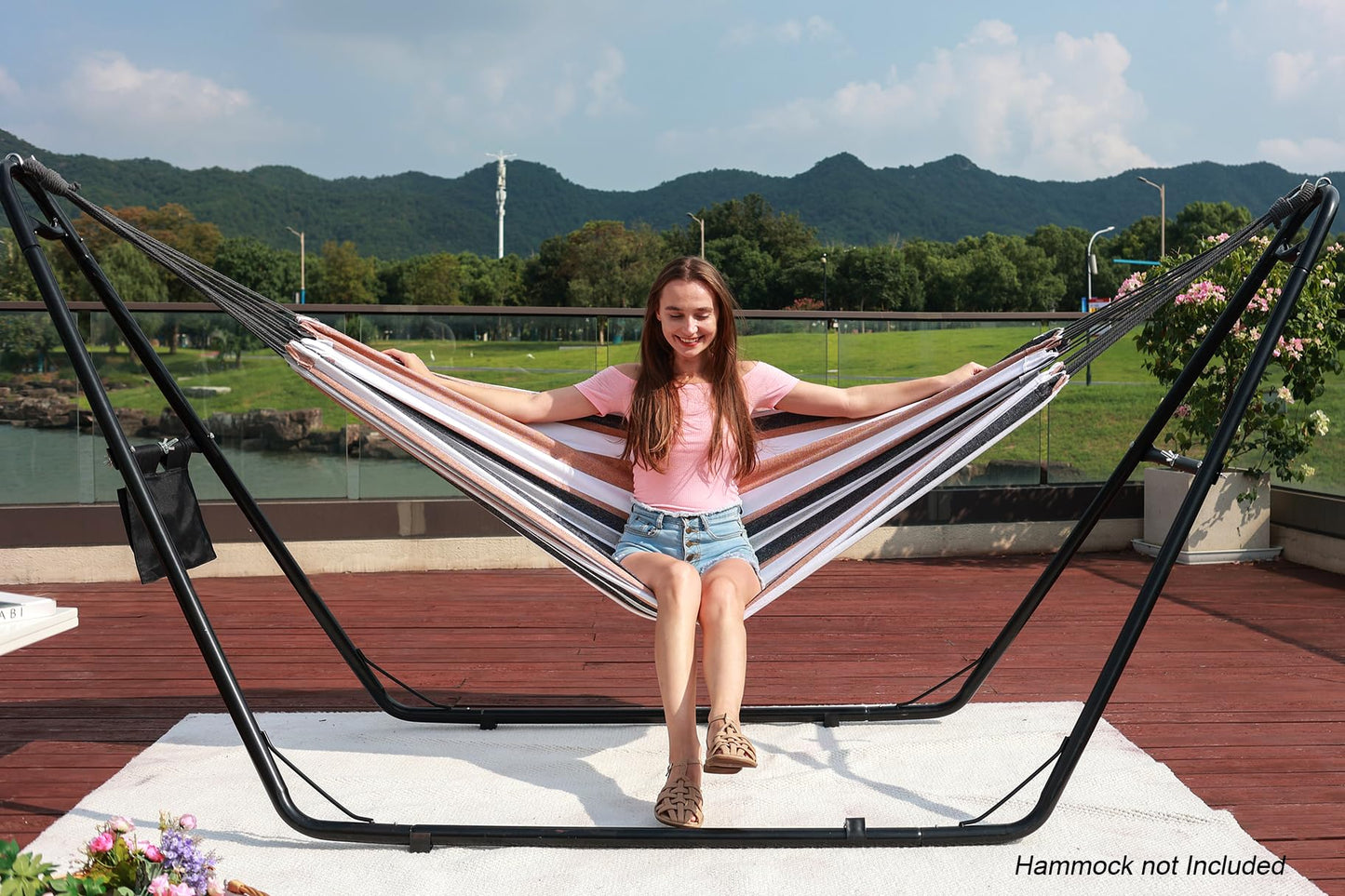 HARBOURSIDE HAMMOCKS Hammock Stand Only, 550 LBS Capacity Heavy Duty Hammock Frame for 2 Person Hammock, Fits Hammocks 9 to 14 Ft., for Indoor Outdoor Use