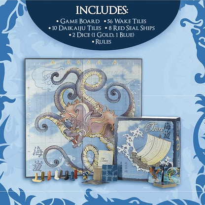 Tsuro of the Seas – Path-Building Strategy Board Game with Sea Monsters | Tile-Laying Adventure for 2–8 Players Ages 8+ | 30–45 Minute Gameplay