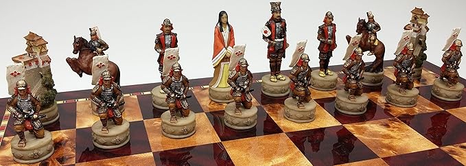 Japanese Samurai Warrior Set of Chess Men Pieces - NO Board