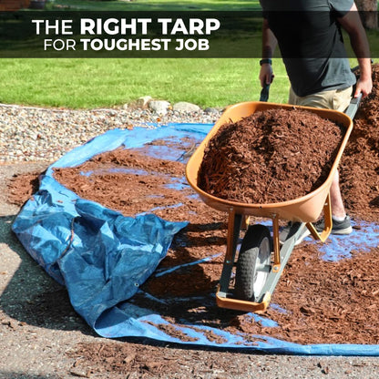 Heavy Duty Tarp Bundle - 2 Sizes - 20x30' and 20x40' - Waterproof, Multipurpose for Camping, Pools, Tent, Boat, RV, Cars