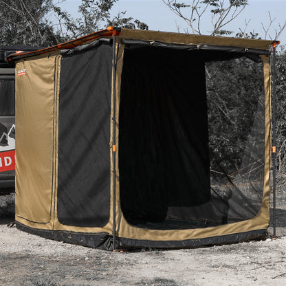 ALL-TOP Awning Room with Floor 8.2' x 8.2' Rip-Stop 210D Oxford Awning Tent with Bug-Resistance Mesh, Waterproof Sun Shelter for Overland, Camping(Black Coating, Room Only)