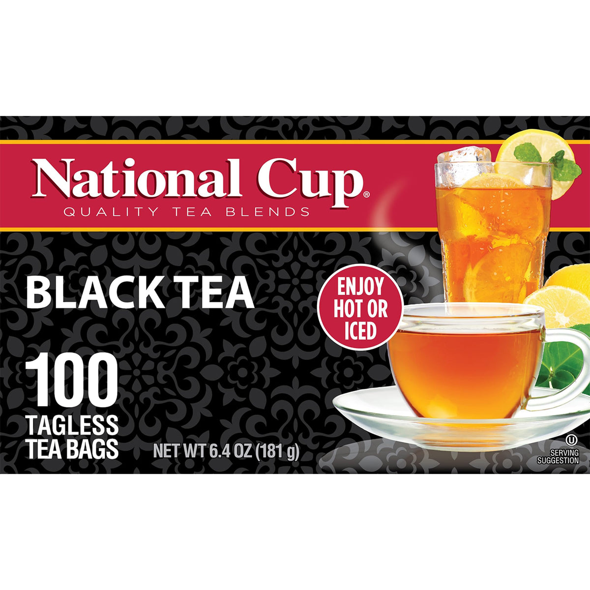 National Cup Black Tea, 100 Tagless Tea Bags (Pack of 3)