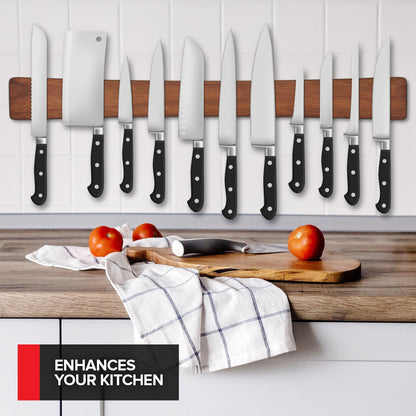 Modern Innovations 12 Inch Stainless Steel Magnetic Knife Bar with Multipurpose Use as Knife Holder, Knife Rack, Knife Strip, Kitchen Utensil Holder, Tool Holder, Art Supply Organizer, Home Organizer