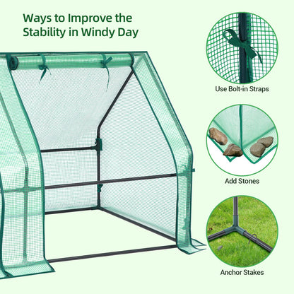 Ohuhu Mini Greenhouse + Raised Garden Bed with Greenhouse