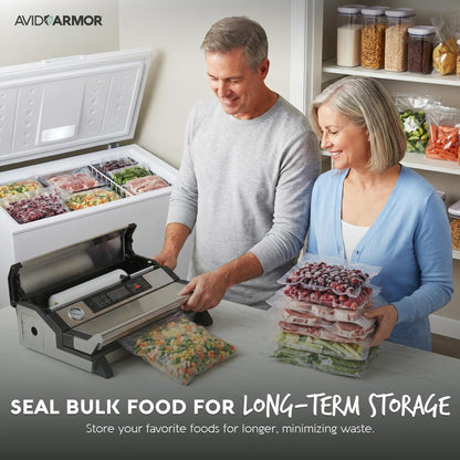 Avid Armor Vacuum Sealer A420XL – 16" Wide Seal Bar for Wider Bags, Fits 50 ft Rolls, Seals Multiple Quart Bags, Food Saver for Kitchen Storage, Sous Vide, Marinating