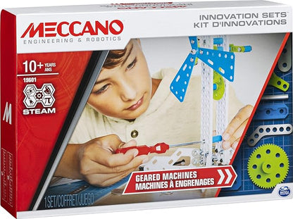 MECCANO Geared Machines S.T.E.A.M. Building Kit with Moving Parts for Ages 10 and Up