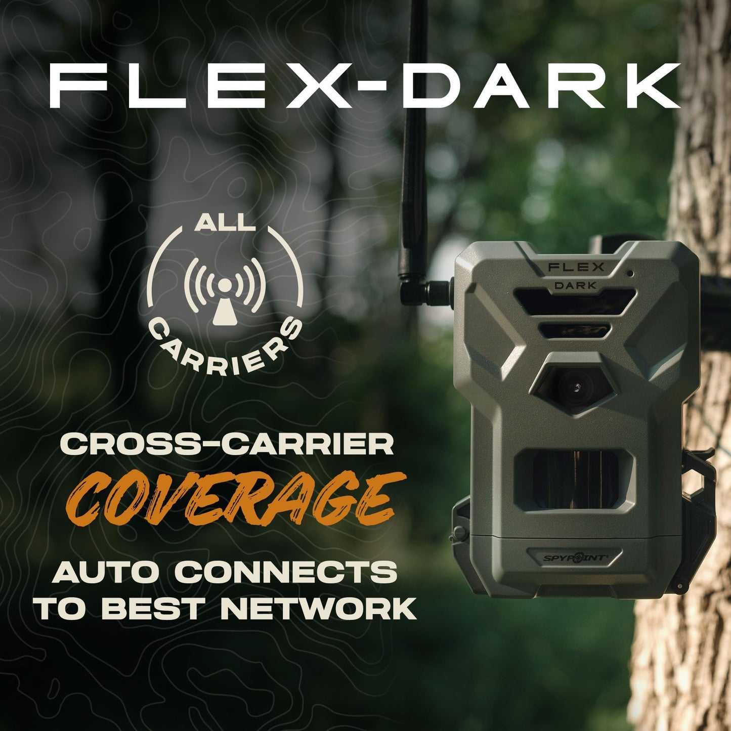 SPYPOINT Flex-Dark Twin Pack Cellular Trail Camera, 40MP Photos, 1080p Video + Sound, No-Glow Game Camera, Hunting Night Vision, Motion Activated,100ft Detection, No WiFi Needed Trail Cam