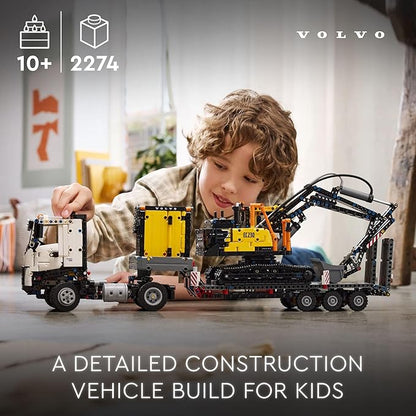 LEGO Technic Volvo FMX Truck &amp EC230 Electric Excavator Building Toy Volvo Truck Toy with 2 Model Vehicles Great Gift for Boys and Girls Ages 10 and Up Who Love Heavy Duty Construction Models 4