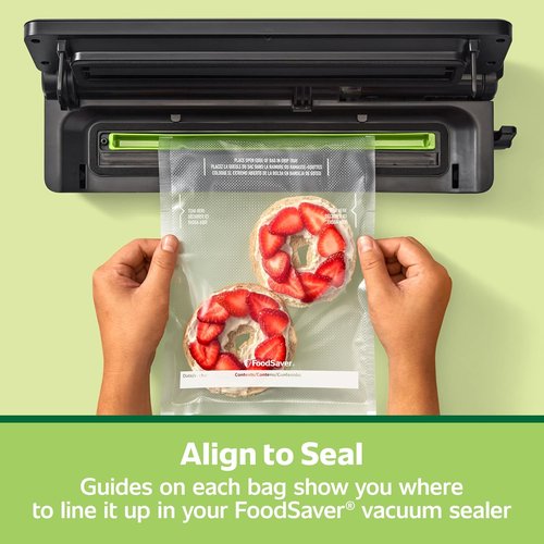 FoodSaver Quart Vacuum Seal Bags - Easy Use Pre-Cut Storage Bags | 43 Pack for Freshness