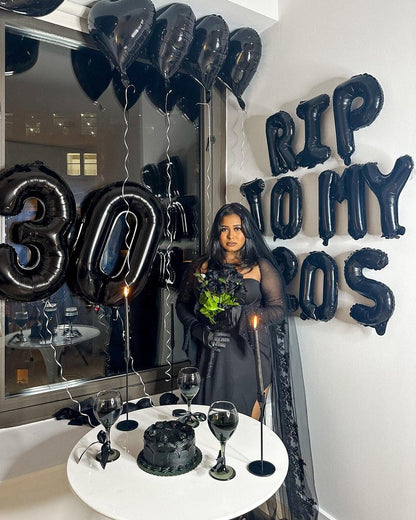 Black Number 60 Balloon 40 inch, 60 Number Balloons, 60th Black Birthday Decorations, 60 Year Old Women Men Party Supplies