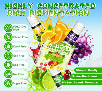 Food Coloring Liquid Set (10 Colors)
