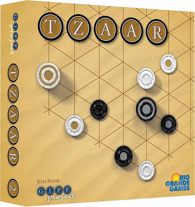 Rio Grande Games Tzaar Abstract Strategy 2 Player Board Game with Hexagonal Grid Design