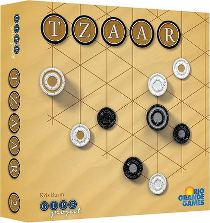 Rio Grande Games Tzaar Abstract Strategy 2 Player Board Game with Hexagonal Grid Design